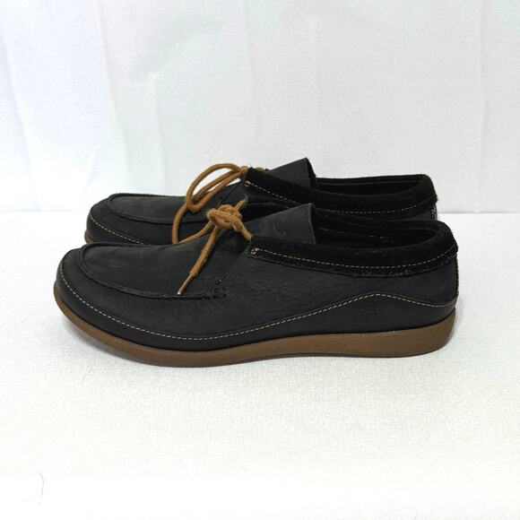 Chaco Women's Size 9 Pineland Moc Chukka Shoes Black Leather Tan Laces - Picture 4 of 11